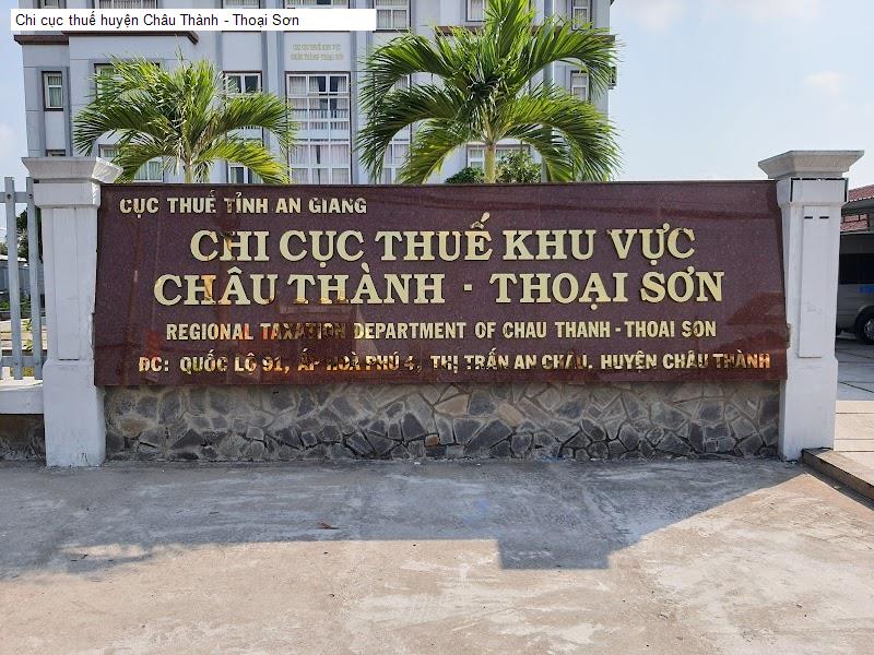 Chi cục thuế huyện Châu Thành - Thoại Sơn